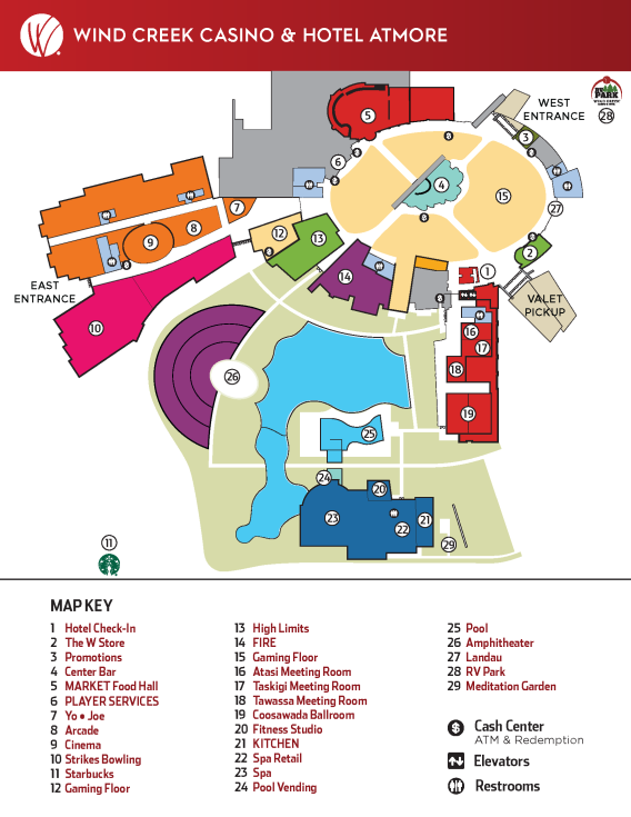 Map of Wind Creek Atmore